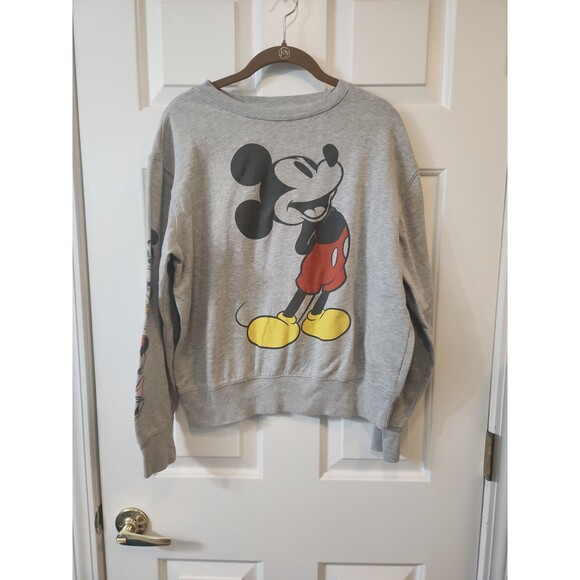Women’s Vintage Mickey Mouse Sweatshirt, Gray, Disney, Size Large - Picture 1 of 6